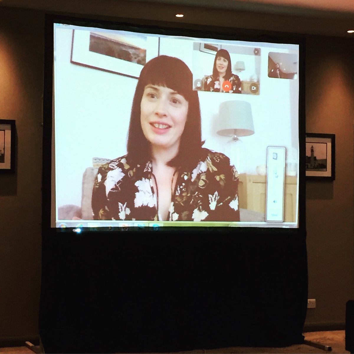 WHSJ_Edu's tweet photo. 💙 @rainbeaubelle joins us by Skype for our #whsjconf Whose Life is it Anyway? #SharedDecisionMaking at #EndofLife Care #conference at @holidayinn #CheshireOaks #ellesmereport for #healthcare &amp; #socialcare #professionals #patientexperience #revalidation #nurses #doctors https://t.co/2w7h6GvDDk