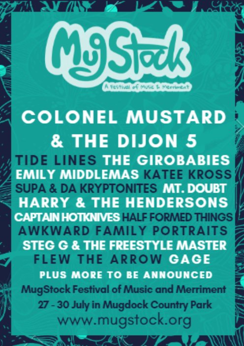 Snow :) Also first wave of bands for #MugStock2018 announced! 
Double YAS! £67 Full wknd camping Super Early Bird sale ends 9pm TONIGHT! (if they don't run out first...) #Festival #Glasgow #music