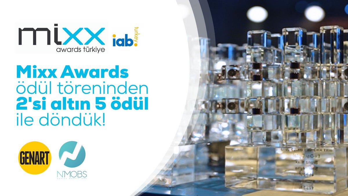 Mixx ödül töreninden 5 ödül ile döndük!🏆 <a href="/mixxawards/">IAB MIXX Awards</a> 
Ödül alan işimize linkten ulaşabilirsiniz: goo.gl/n2ZCG4