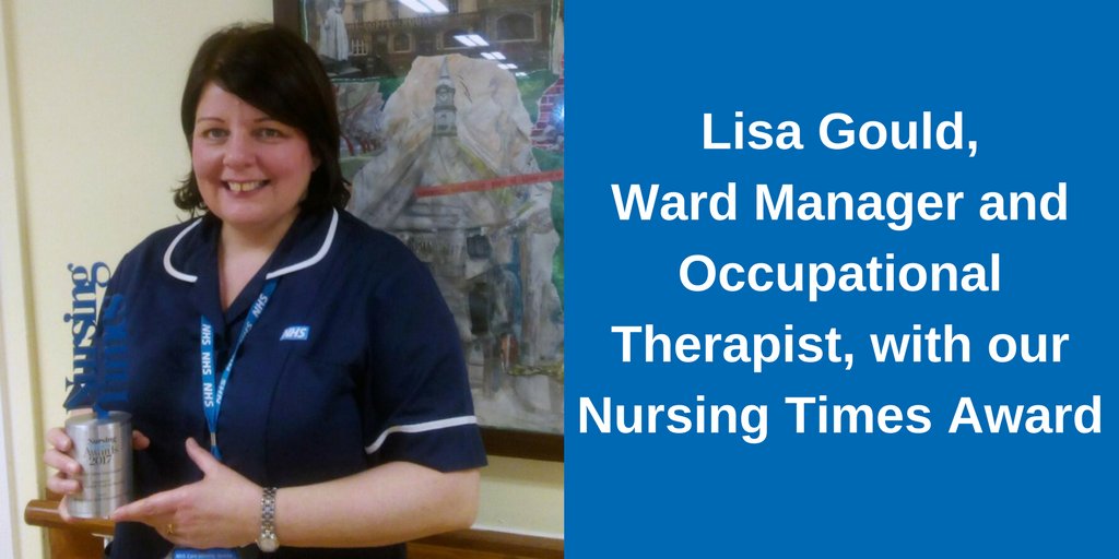 Mersey_Care's tweet image. Ward Managers with a rich seam of person centred expertise from diverse backgrounds have been central to the success of No Force First. Here is Lisa Gould, Ward Manager and Occupational Therapist, with our Nursing Times Award.