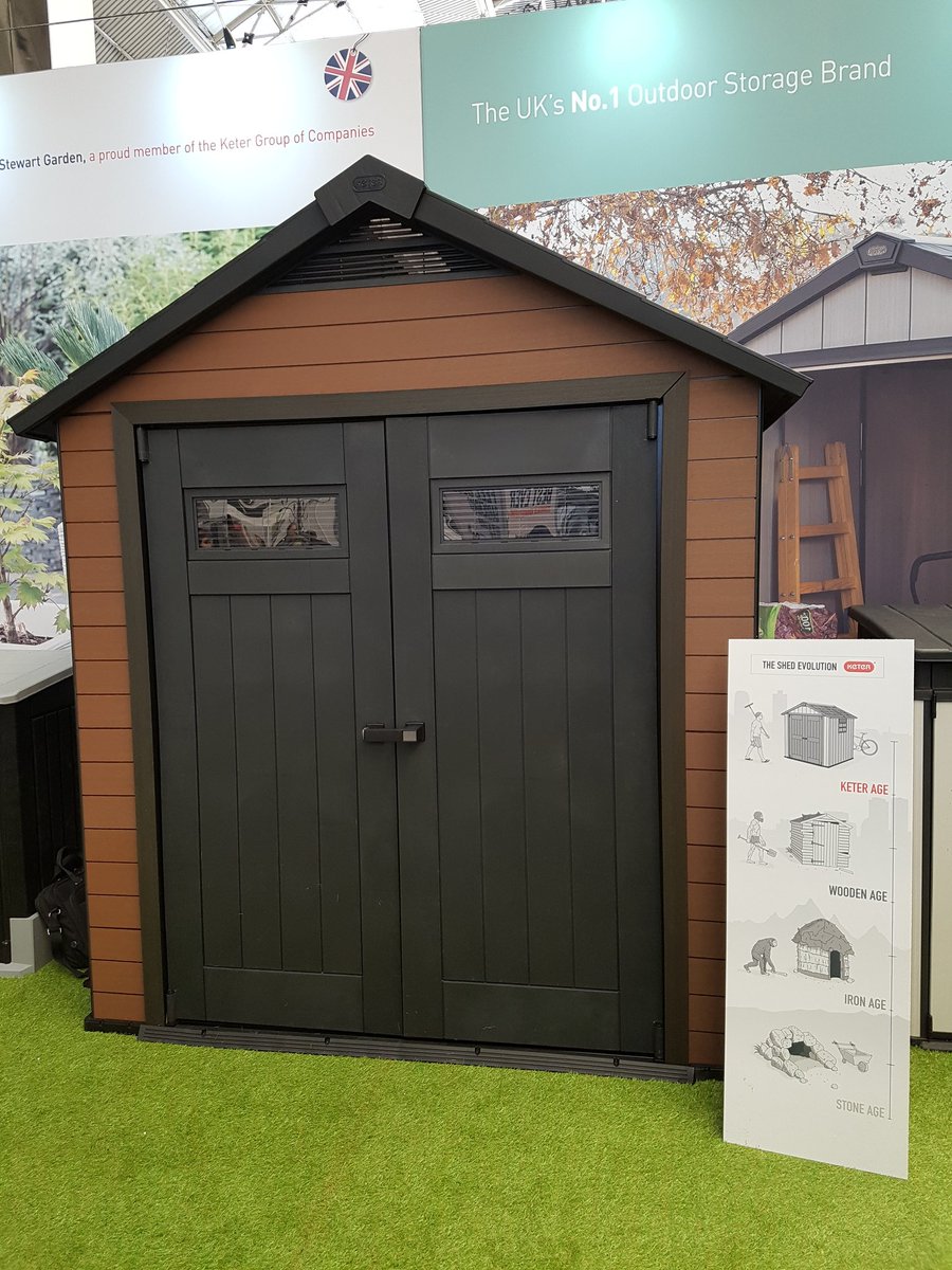 StewartGarden's tweet photo. What do you think of our stand at the @GardenPresEvent. Come and chat to us on stand H57 #welovegardens #gardenstorage #garden #gardening @KeterTweets https://t.co/t37c8QZhvx