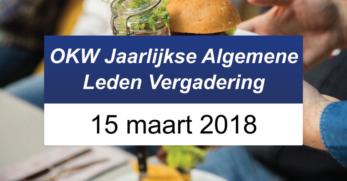 JAARLIJKSE ALGEMENE LEDENVERGADERING OKW
Alle OKW-leden zijn van harte uitgenodigd bij de Jaarlijkse Algemene Ledenvergadering op donderdag 15 maart! Het programma start vanaf 15:30 uur bij De Hall in Woerden.
Aanmelden kan door een mail te sturen naar: info@okwwoerden.nl