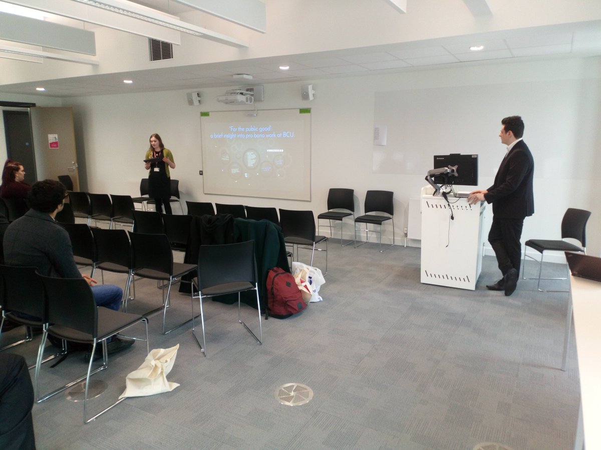 BCUProBono's tweet photo. Chairperson Amelia Bauer and Vice-Chairperson Matthew Roberts are speaking today about pro bono at BCU #BCUProBono #BCULawConference https://t.co/zquP5eMcgG