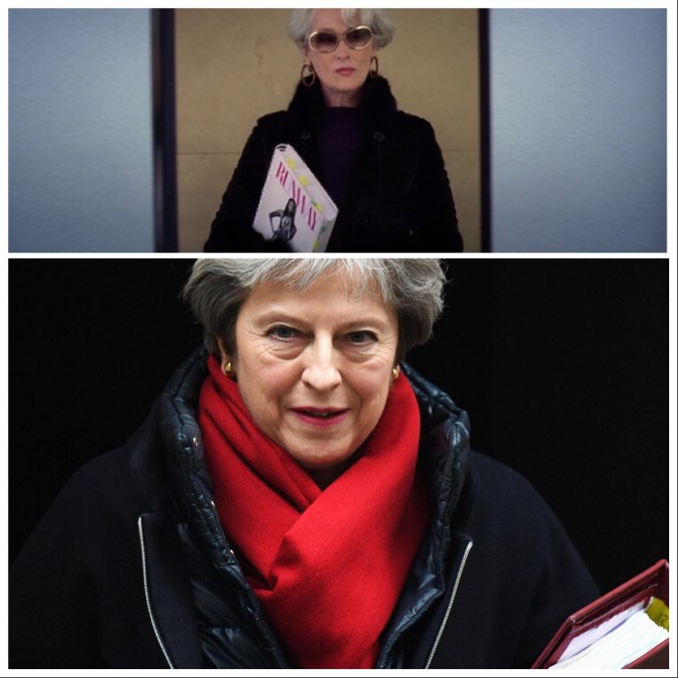 When in doubt, channel your inner Miranda Priestly. 

#TheresaMay #Brexit #youhavenosenseofdiplomacy #TheDevilVotesTory