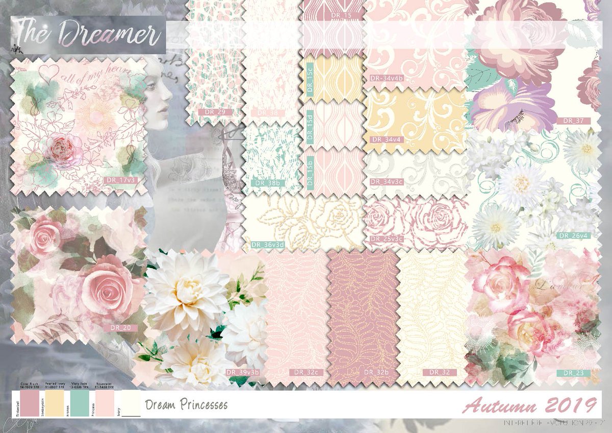 simplex_knit's tweet image. We're #dreaming of these stunning florals from our AW19 Dreamer board! #fabric #printing #lingerie #design #dreamers