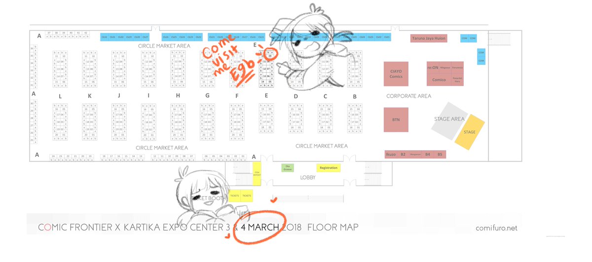 Repost, I goofed yesterday and circled the wrong spot (๑≧౪≦) !

Come visit me at #comifuro ~! 