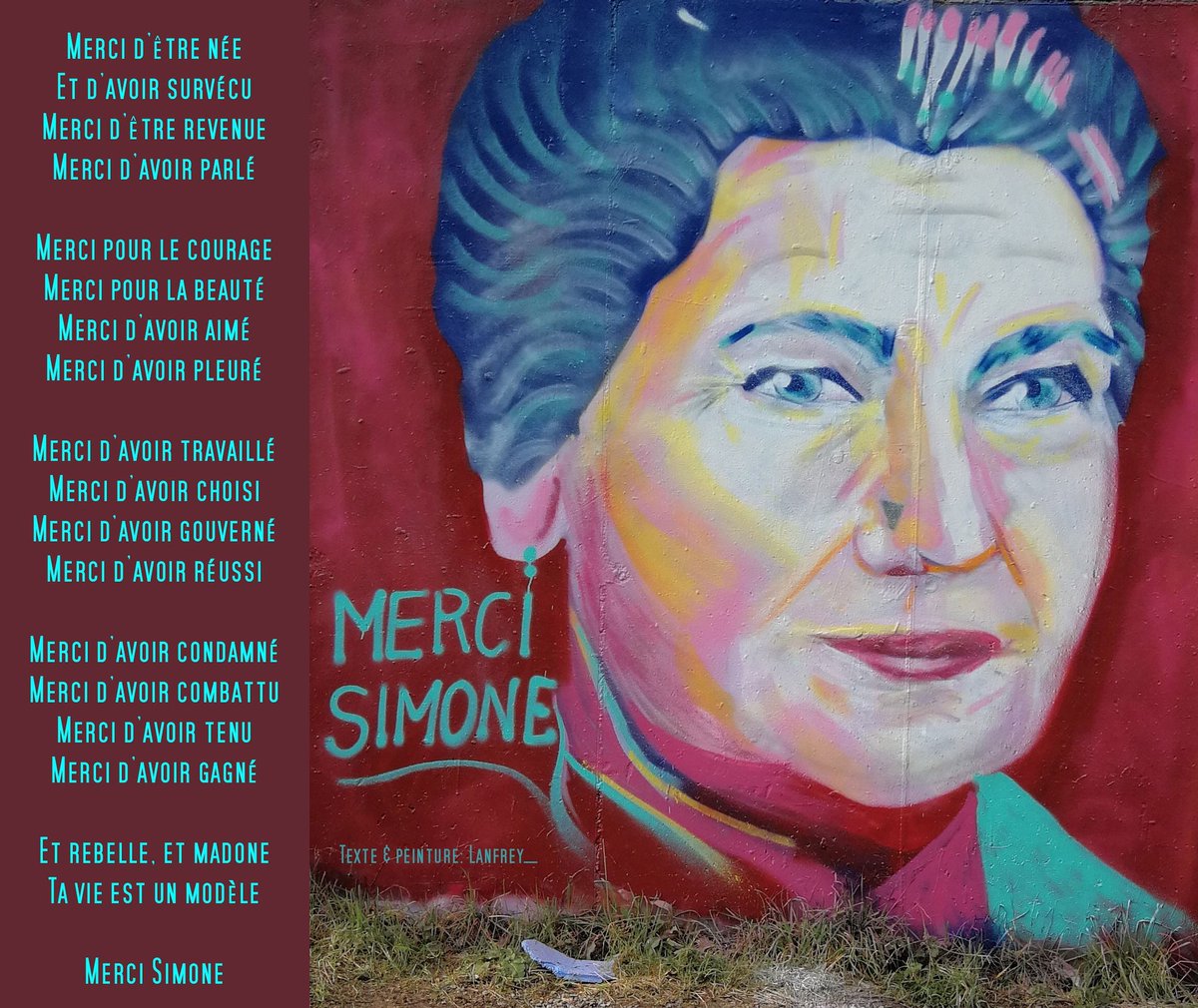 Marie_Ben's tweet photo. @MerciSimoneArt #mercisimone #StreetArt #simoneveil https://t.co/U0hWWzfEwi