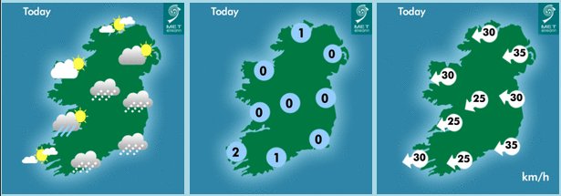 Snow showers will continue today, most frequent over the east of the country &amp; on south coasts with further accumulations. Further west snow showers will be more isolated. It will be a cold day with daytime temperatures remaining around freezing in fresh &amp; gusty easterly winds.
