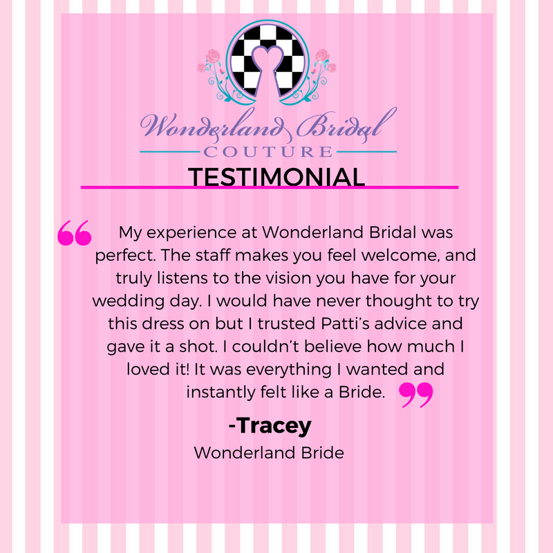 WonderlandBC's tweet photo. A #WeddingWednesday review we know and love. Sometimes you have to think outside of the box and your vision in order to find your dream dress. Thank you Tracey! #wonderlandbridal #weddingdress #weddingday #weddingplanning #floridabride #flbride #flwedding #floridawedding https://t.co/5l2wwJuznk