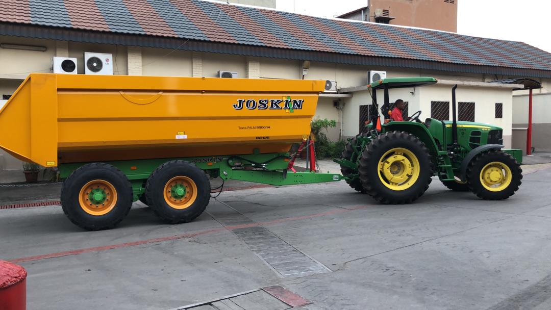 New arrival of Trans-Palm tipping trailers in Congo through our importer DEM group.