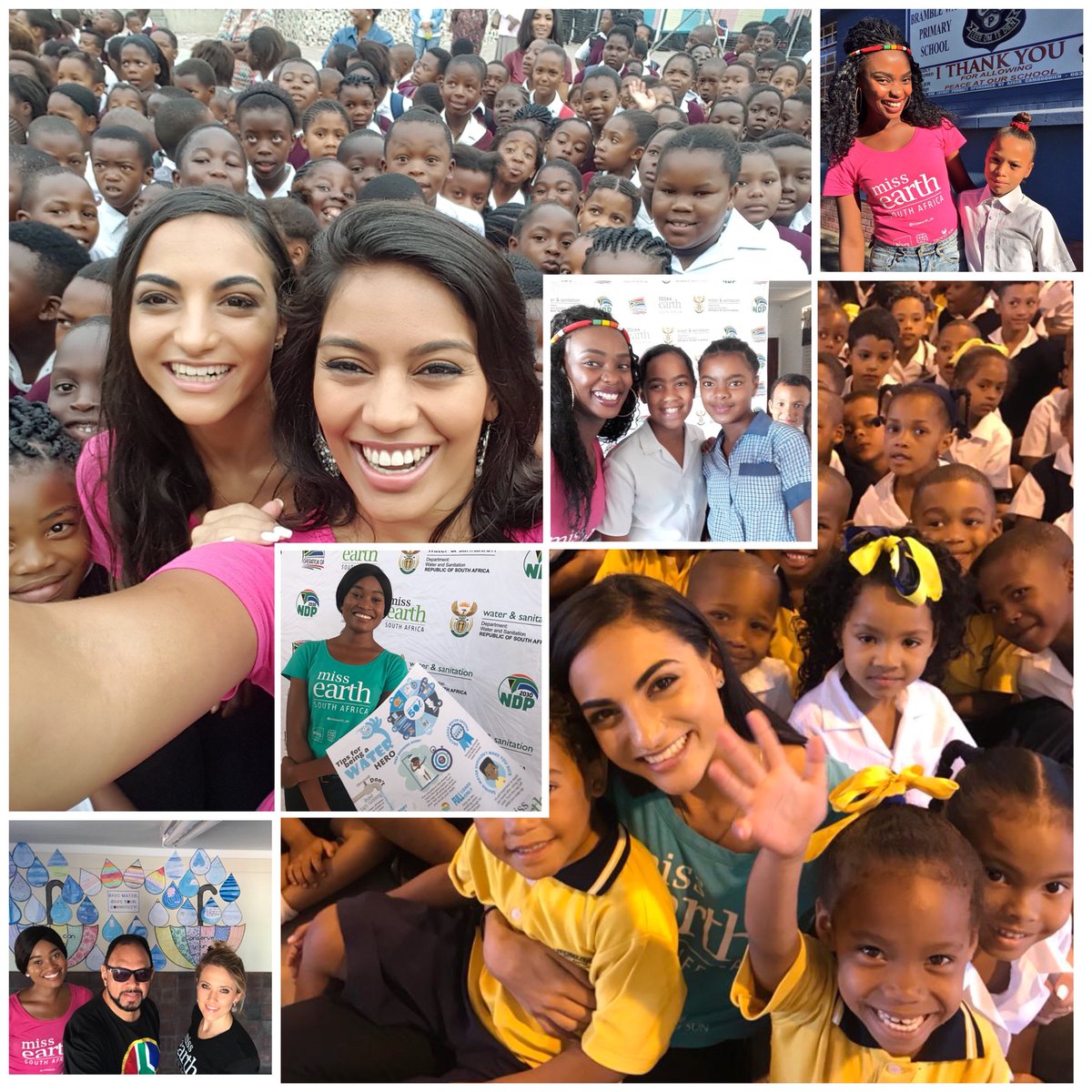 Abramjee's tweet photo. We recruited tens of thousands of young #WaterHeroes in and around Cape Town over the past ten days. #SaveWaterAmbassadors from @missearth_sa visited 100 schools as part of phase 1. @DWS_RSA @OperationSA1 @ChangeAgentSA @DBE_SA @TheCapeArgus @NationalCoGTA https://t.co/L2BhIwHdt4