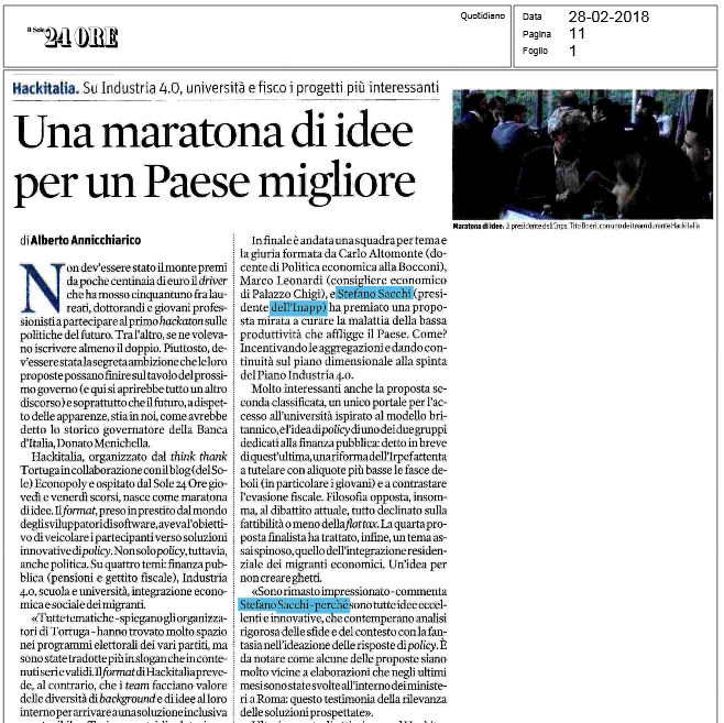 InappGov's tweet photo. #28febbraio @sole24ore : 'Una maratona di idee per un Paese migliore'.
Il Presidente @inapp_org @StefanoSacchi71 ha premiato proposte innovative di #policy ad #hackitalia: "Idee eccellenti e innovative" https://t.co/2yUWMxt62S https://t.co/bEsHKdCUIz