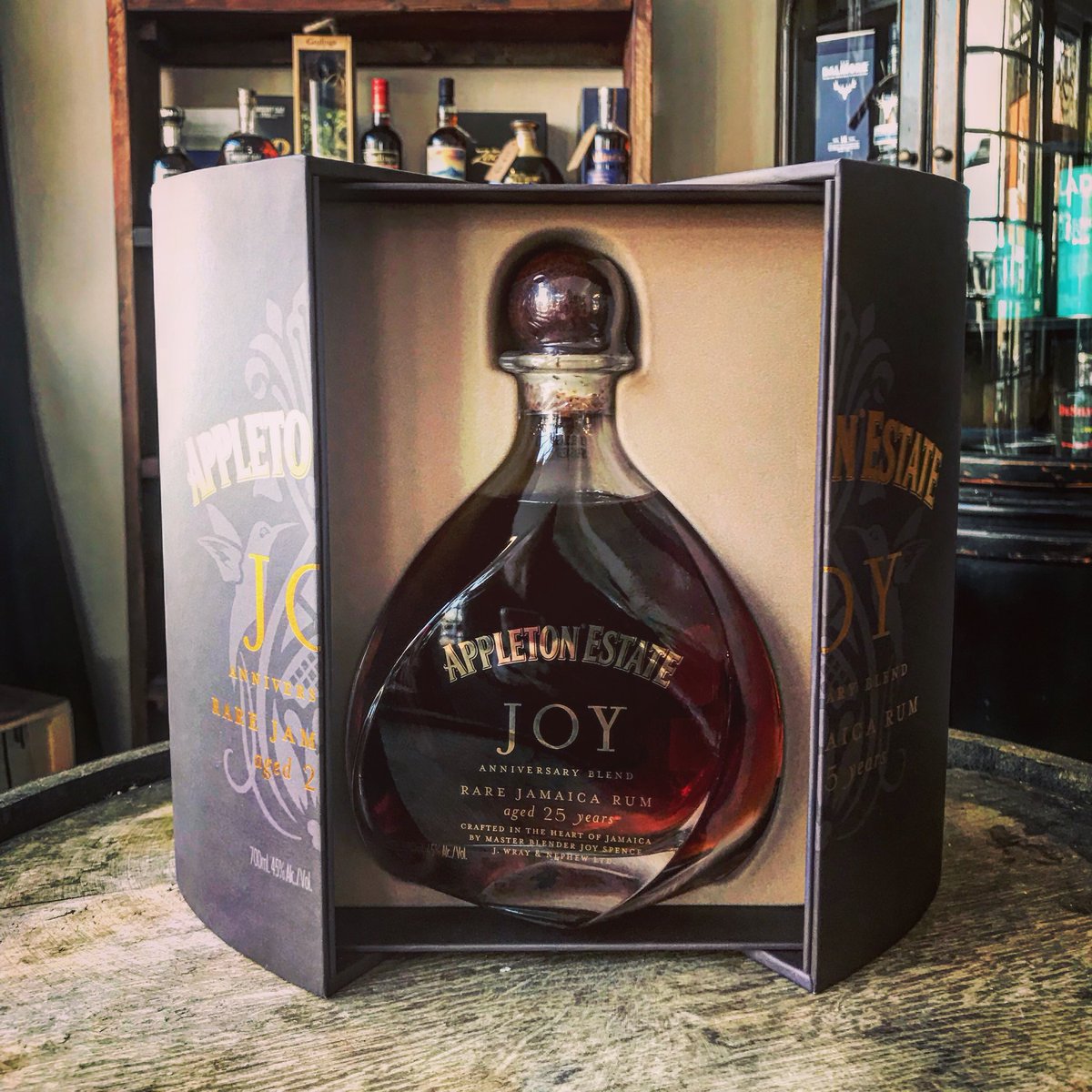 Also picked up a bottle of <a href="/AppletonRumUK/">Appleton Estate UK</a> Estate Joy Anniversary Blend 25 Year Old. This special blend commemorates Joy Spence's 20th anniversary as master blender and see’s a combination of rums aged for between 25 and 35 years #Jamaica #Rum #JoySpence #Appleton #Anniversary