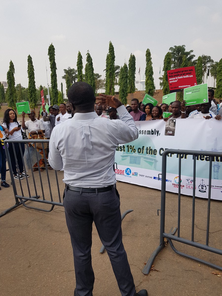 BudgITng's tweet photo. Our support to @ONEinNigeria campaign on the National Health Act. #MarchForHealth https://t.co/0Bg7Jl2zTX