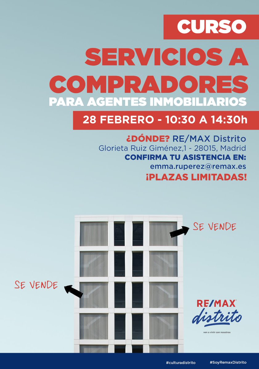 RemaxDistrito's tweet photo. Nuestros agentes son de los mejores de España 💪, no sólo porque lo digamos, porque se preparan para ello. Hoy Curso "Servicios a Compradores" con @ivan_remax #culturadistrito #soyremaxdistrito https://t.co/J49eZMtETh