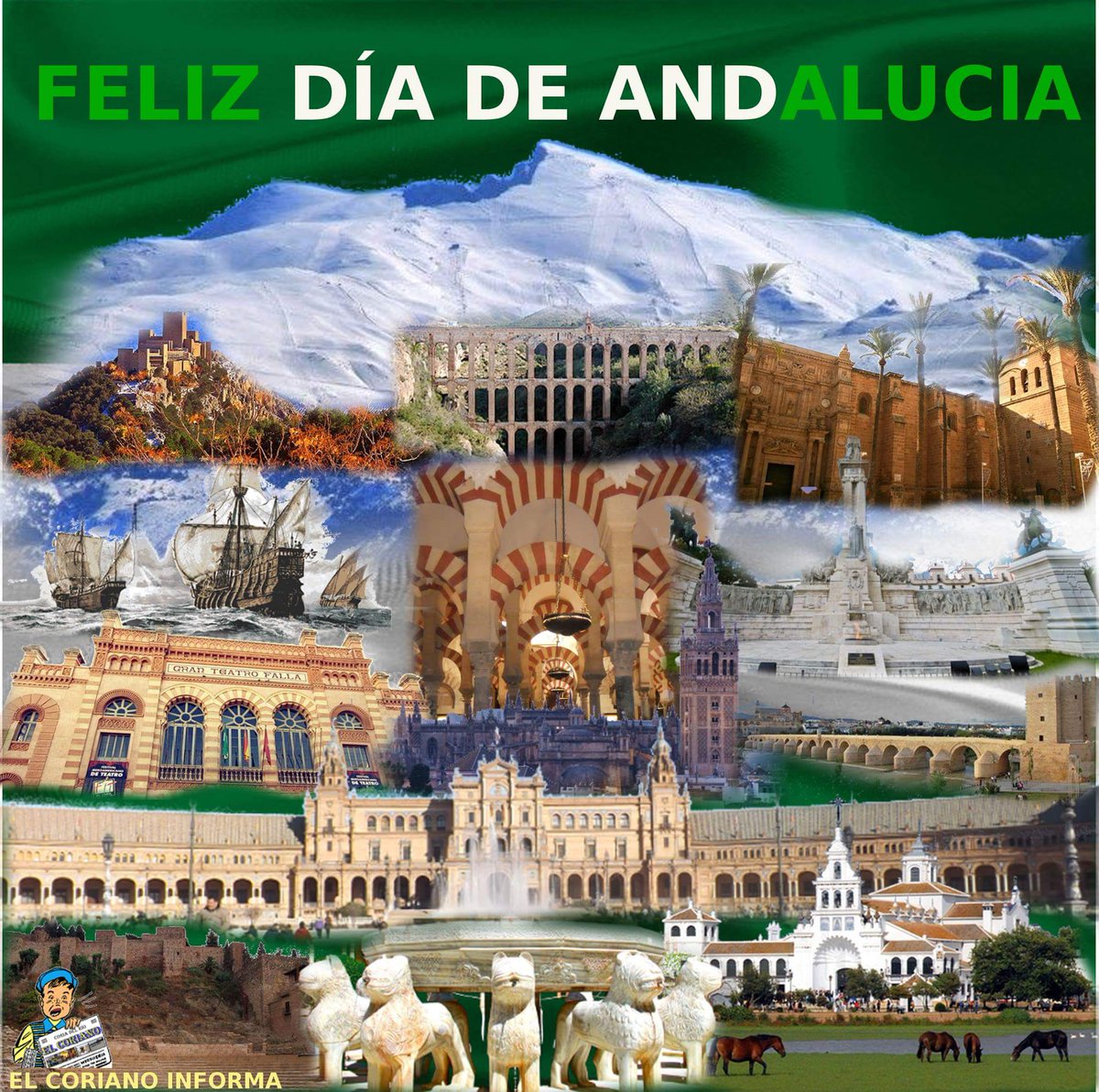 Ser andaluz es un orgullo y una suerte que solo tienen los afortunados. ¡FELIZ DÍA DE ANDALUCÍA! 
#28F #28FAndalucía #DiadeAndalucia