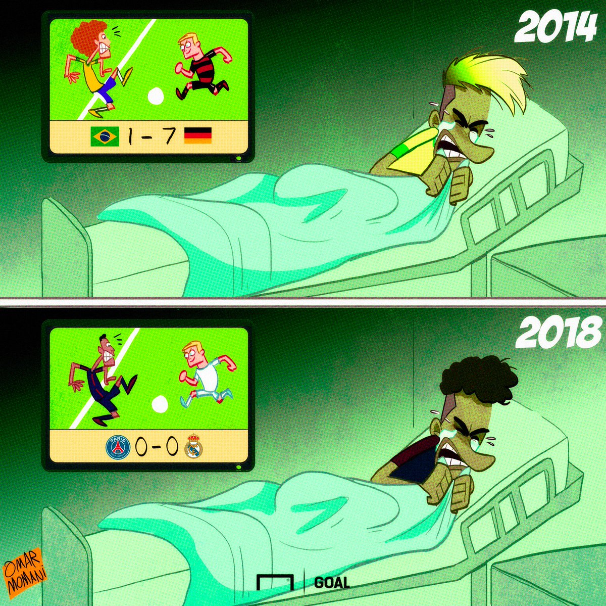 Another big game on the horizon, another injury for Neymar. 😥

(Cartoon by <a href="/omomani/">Omar Momani</a>)