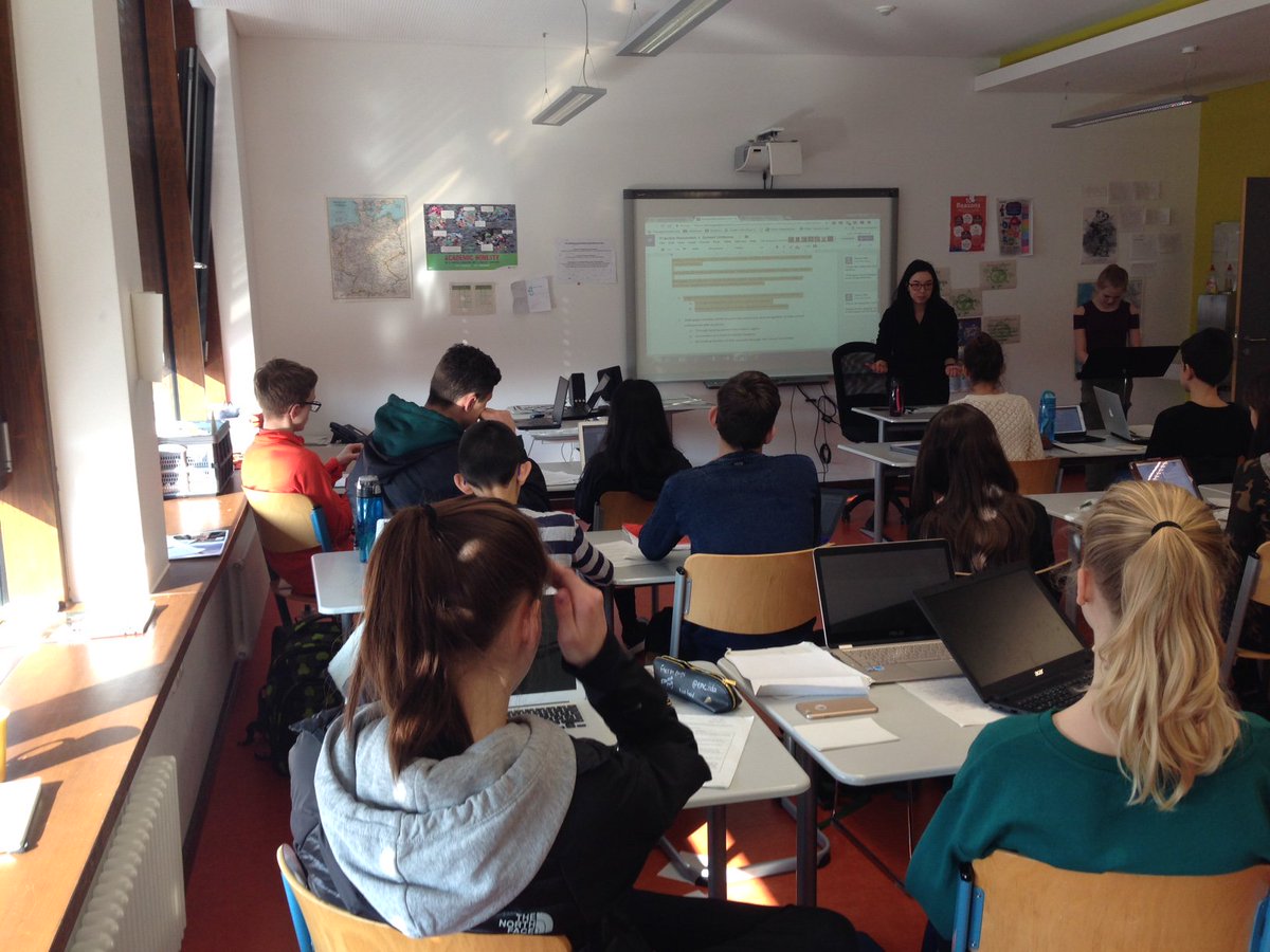 kolentse's tweet photo. Grade 8's working on some application of the International Organization unit with @min_susan at @fis_erlangen. 

#MUN https://t.co/KfogBgEGo4