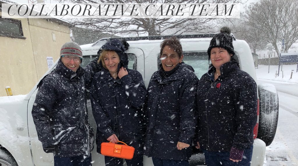 The Collaborative Care Team ready for action in the snow! #patient #snow #Airedale #communitywork #intermediatecare #4x4 @AiredaleNHSFT @Airedaleahps