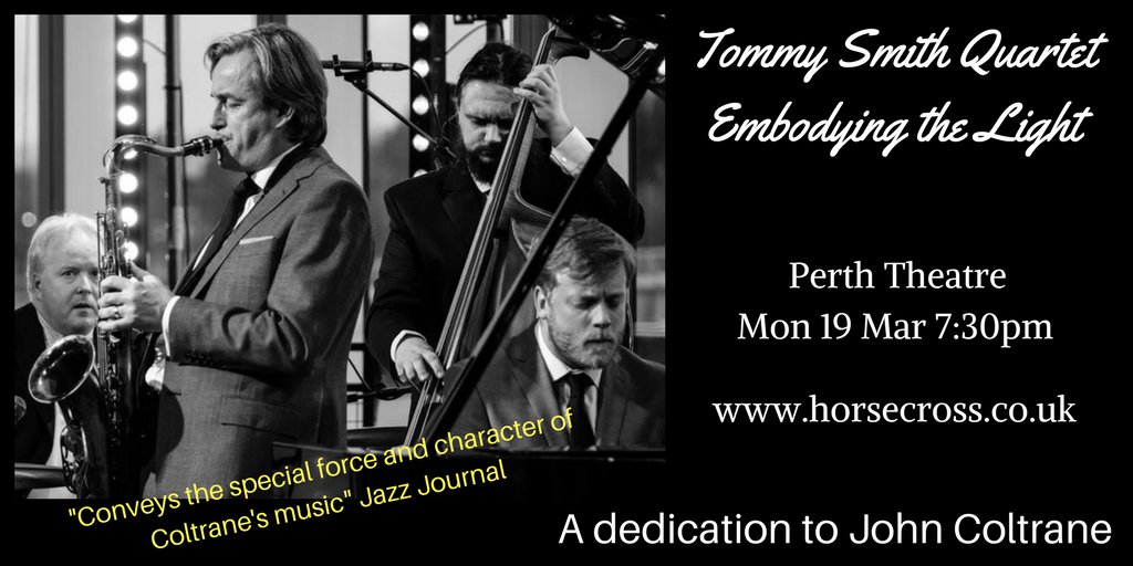 Coming to Perth soon, a heartfelt and storming tribute to saxophone master John Coltrane. @HorsecrossPerth #SnowDayGigTickets