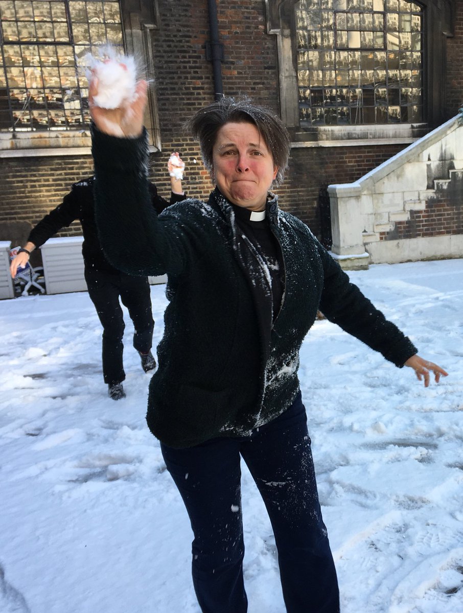 It was the Rector wot started it! #snowfight #londonsnow #SnowDay2018 #FunInTheSnow  #church