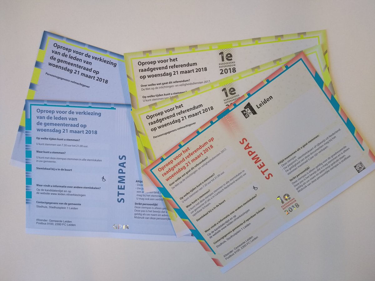 Deze week worden de stempassen verzonden voor de gemeenteraadsverkiezingen en het raadgevend referendum. Op 7-3 nog geen stempas(sen) ontvangen? Vraag dan voor 16-3 een vervangende stempas aan: bit.ly/2otWWzd  #gemeenteraadsverkiezingen2018 #21maart2018