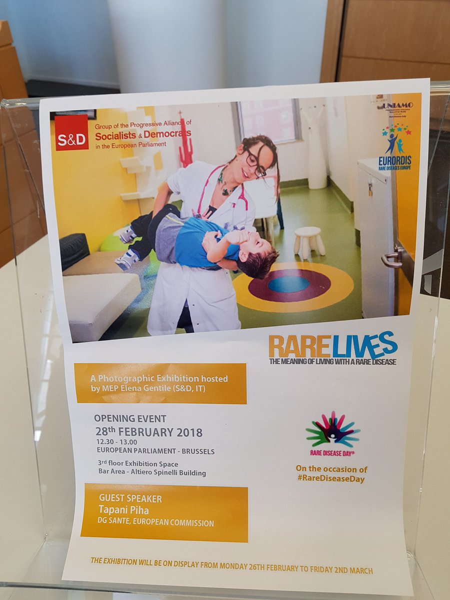 eurordis's tweet photo. The sun is out in Brussels for @rarediseaseday 2018! Excited to see the opening event @RareLives exhibition. Photos by @AldoSoligno @uniamofimronlus https://t.co/Cyx1HvRNJ4