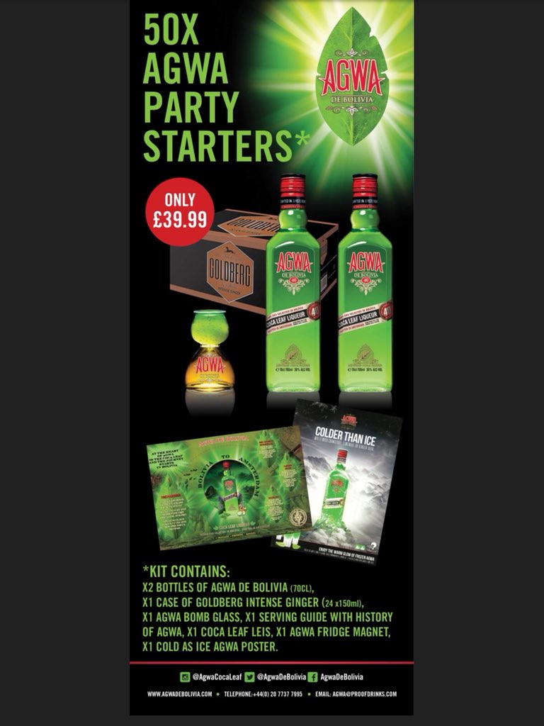 AgwaDeBolivia's tweet photo. Now available to buy for the first x50 customers.

Shop here

https://t.co/uyaL73Xzuu

#agwa #agwabuzz #dealoftheyear #partystarter #snowday2018 https://t.co/Ub0kFUu0Kc