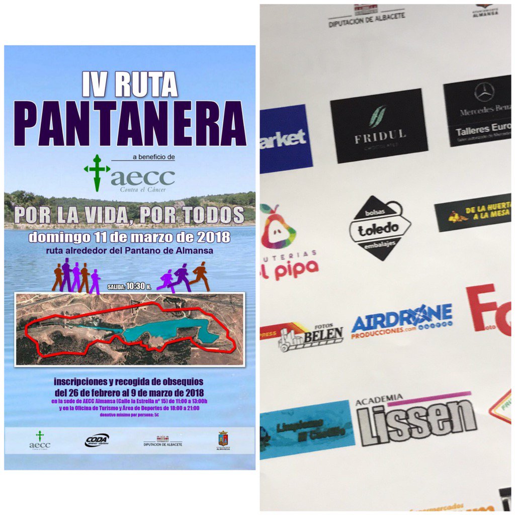 Colaboración  para la Ruta Pantanera AECC  con aportación económica por ésta bonita causa. <a href="/AlmansaCiudad/">AlmansaCiudad</a>