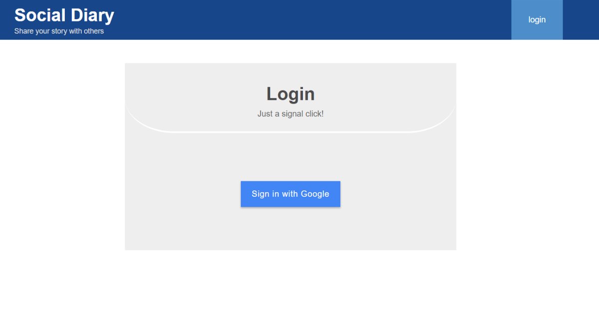GitHub - ritwickdey/social-diary: A simple story app where people can ...
