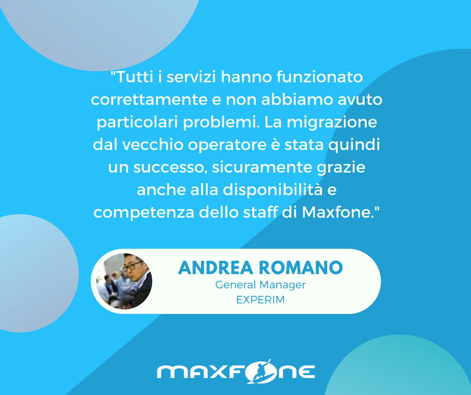 MaxfoneItalia's tweet photo. Un ringraziamento ad Andrea Romano, General Manager di #Experim, per questo importante riconoscimento al lavoro svolto ogni giorno dal team #maxfone. https://t.co/iBlUe2t6dz