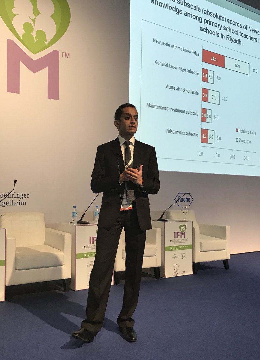OffshoreArabia's tweet photo. Current session: ‘Knowledge about Asthma among Primary School Teachers in Riyadh City, Saudi Arabia’ by Dr. Abdulmjeed Alshaikh, Family and Community Medicine Department at Prince Sultan Military Medical City in Riyadh.
. https://t.co/sIuheZ00PL