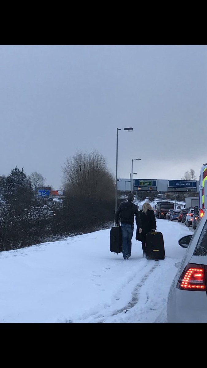 hahahaha fs only in scotland would u get cunts walking down the m8 to catch a flight😂😂😂