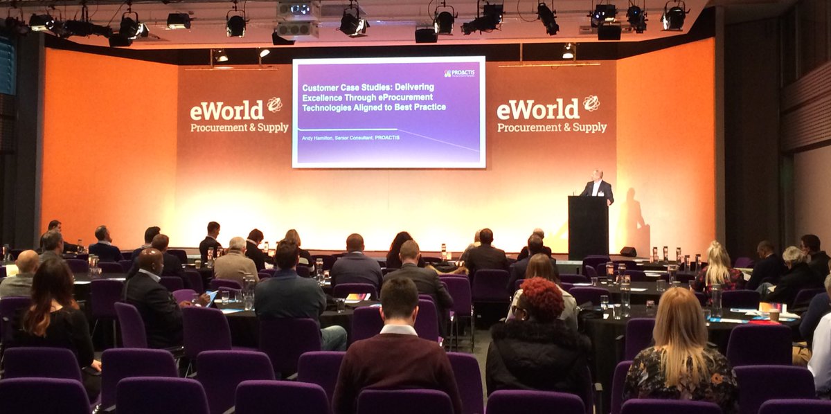 proactis's tweet photo. We’re back in the Mountbatten Room at #eWorld2018 exploring customer case studies that demonstrate delivering excellence through eProcurement technologies aligned to best practice #eWorldProcure https://t.co/RjnmNFFG2Z