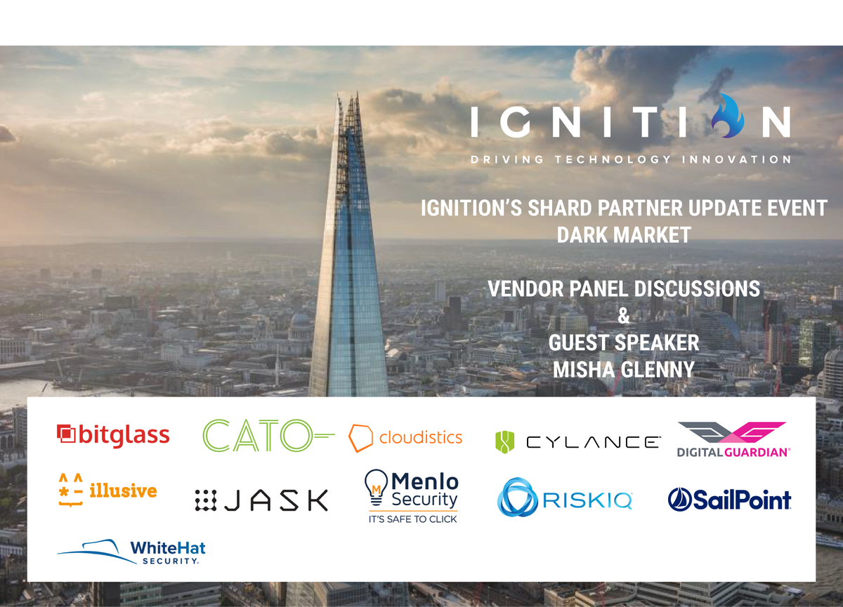 ignition_tech's tweet photo. Just over a week to go until our fully subscribed annual partner update event, this time welcoming McMafia's Misha Glenny as a guest speaker and an exciting panel discussion format featuring our roster of emerging vendors. Get ready to learn #IgnitionSmarterApproach https://t.co/MWW3L2wkZK