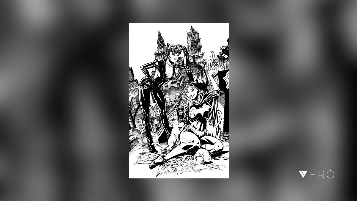 DeivisGD's tweet photo. Batgirl and catwoman commission. #catwoman   #batgirl #cats #dccomics #art #desenho #ilustracao #illustration #drawing #comics #commission #commissionart #vero @VeroTrueSocial https://t.co/8uSgTw9L8T