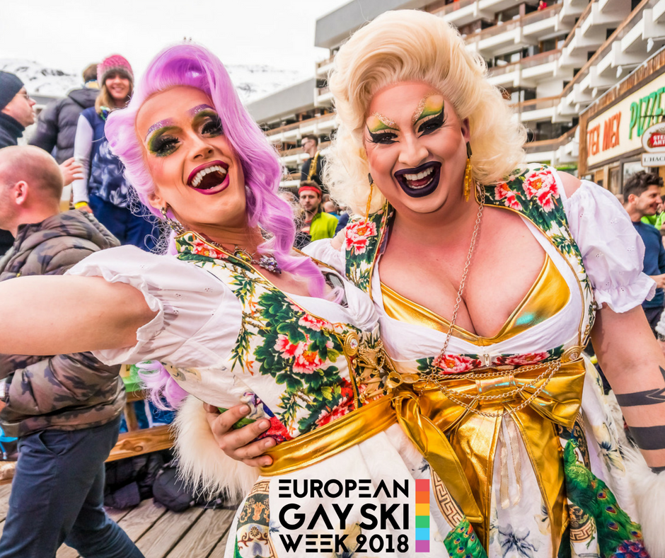 Gay_Ski_Week_Fr's tweet photo. Voici les reines de l'EGSW Lady Galore et Pieter Roberts

À bientôt sur les pistes.

#gayski #gayskiweek #egsw #skiweek https://t.co/9M8dO08axn