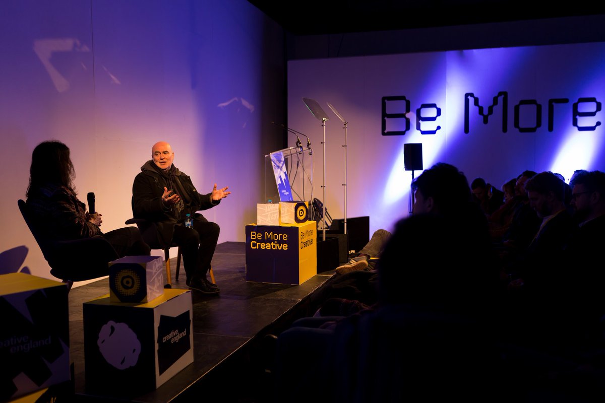 WeAreCreativeUK's tweet photo. #GedDoherty talking to @CarolineNorbury at #BeMoreCreative. #digitalcities @BritishCouncil  More photos and videos here: https://t.co/wsHktc5OR1 https://t.co/jbVYMAa3nb