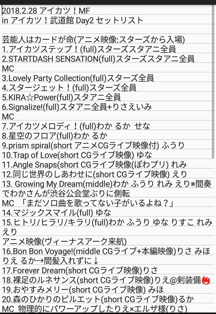 アイカツ武道館 18年2月28日 水 ツイ速まとめ アイカツ武道館 18年2月28日 水 ツイ速まとめ