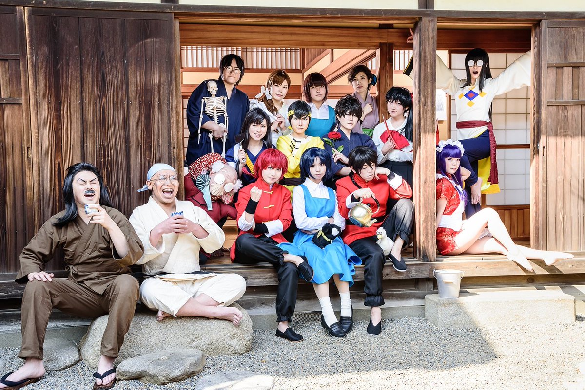 __o_l_a_f__'s tweet photo. 【らんま1/2大型あわせ】

キャラクター総勢16人！
らんまが大好き･･･って気持ちをみんなで込めて撮影しました！！！！！

photo:ガッキーさん @kimagure_bito 

assistant:頑次狼さん @ganjirou_wolf 
                  takeさん @Take3_photo 

#0224らんま大型あわせ https://t.co/Q6Q8iMLYHH