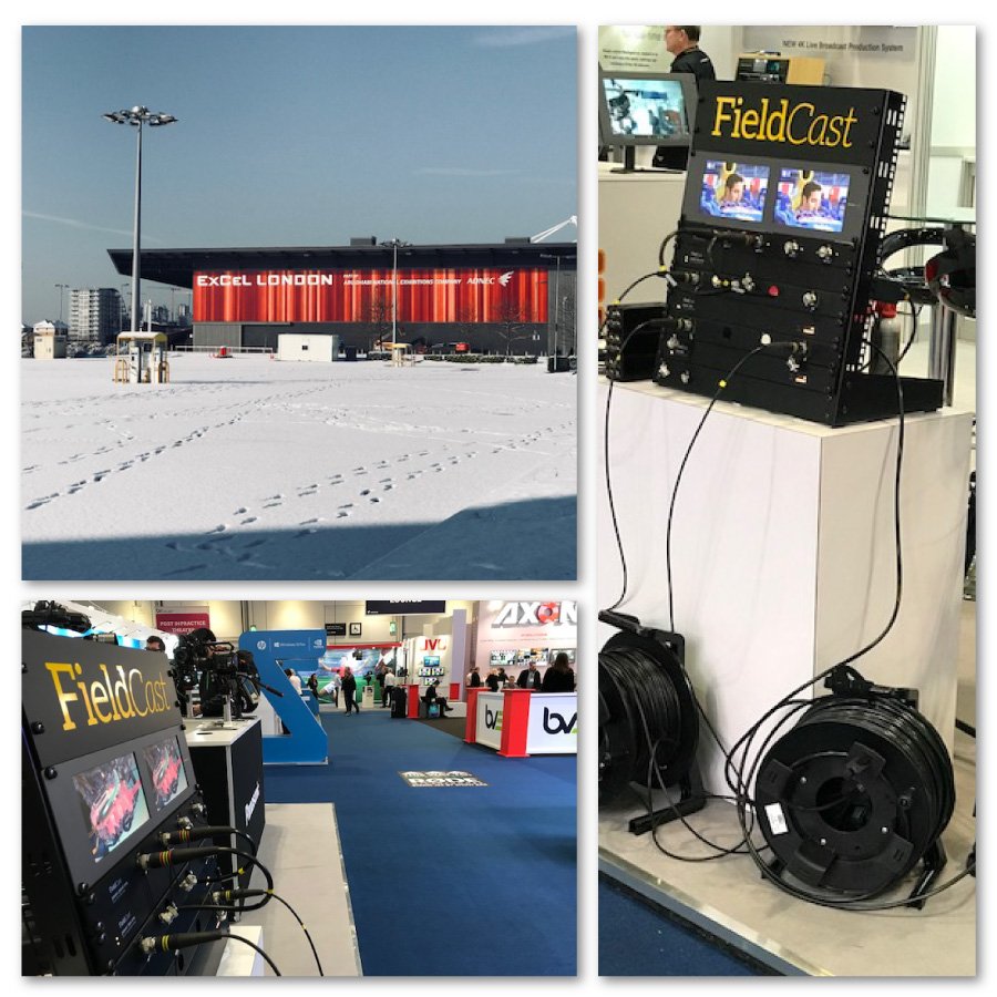 fieldcast_eu's tweet photo. ExCel London | BVE 2018 - day 2 #FieldCast #bvexpo #excellondon #fiberoptic #theFiberOpticSystem #powersolutions #12g_converter #4k_12G #2core #singlemode #audiovisual #broadcast #limitisthesky #snowyday Come and join us! https://t.co/lhDA9P26ax
