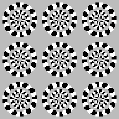 kalpakaz's tweet photo. 錯視 動く絵 #dotpict https://t.co/QtjDIdwAje