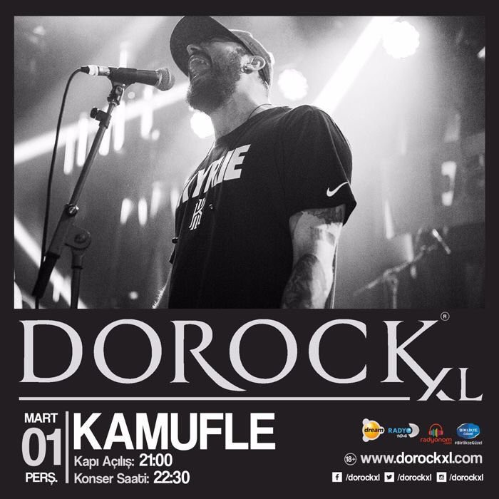 Kamufle34Fan's tweet photo. Yarın saat 22:30 Kamufle Kadıköy Dorock XL sahnesinde. https://t.co/6LQZj2KULe