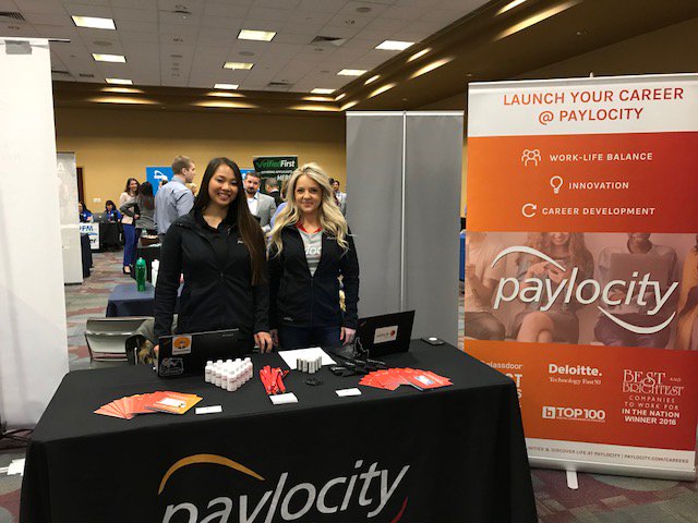 marymxpcty's tweet photo. Stop by and say hi to our friendly team from @Paylocity today in the Jordan Ballroom, @boisestatelive! We look forward to meeting Broncos & sharing our exciting career opportunities! Thanks for having us @BSUCareerCenter!!! #2018SpringCareerFair #gethired https://t.co/JE6jUtmckx