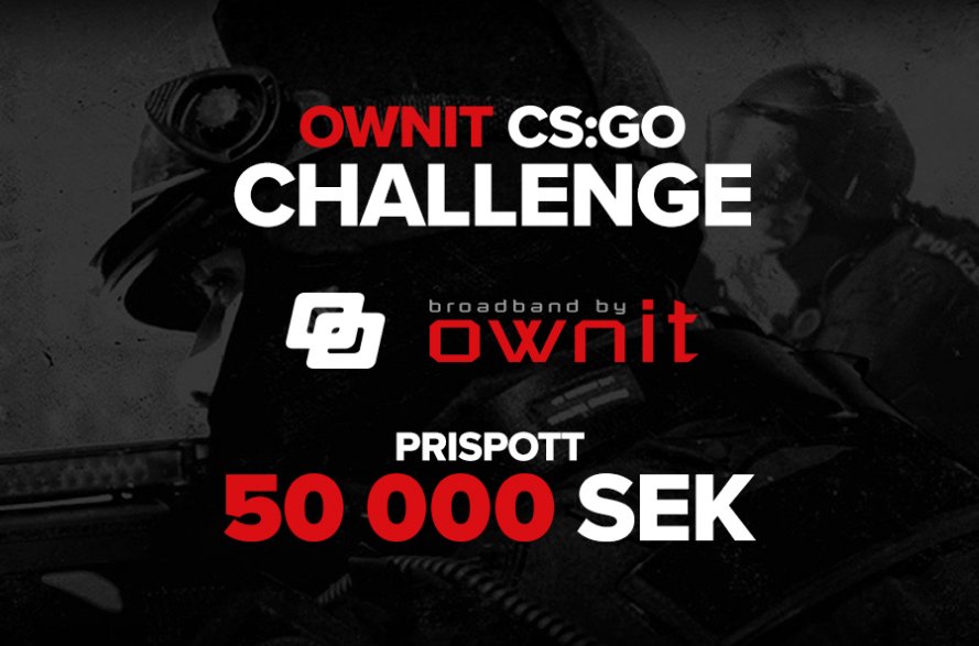 Vi har nu kört igång kval 2 i  Ownit CS:GO Challenge, vinnaren går vidare till finalen den 14:e April med en prispott på 50.000:- #CSGO