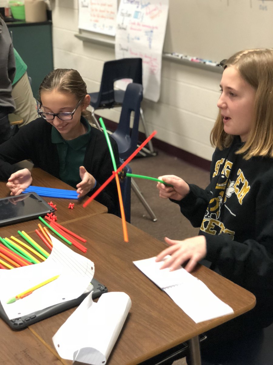 AVedeikis's tweet photo. These 6th graders are working with @BostianMedia and Skoolzy kits to promote engineering and creativity with straws and connectors. #rssmaker @kellyfeimster https://t.co/1HmnPX4au1