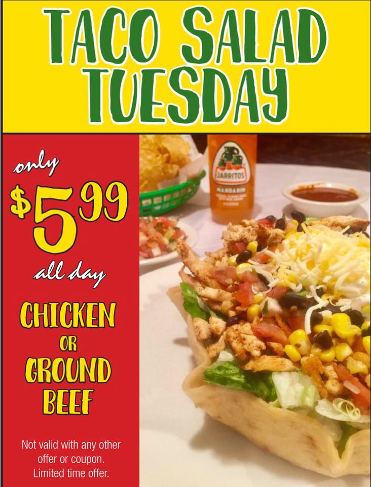 CompadresOhio's tweet photo. #TacoSalad #Tuesdays only 5.99 all day at #Express Locations!! 🌵🌮🌯 https://t.co/r3Mxds07LW
