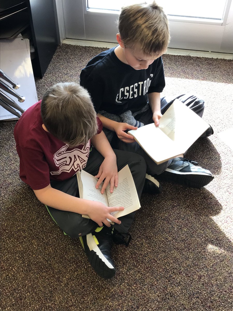 MrsWalkerCSE's tweet photo. We started book clubs today and the dove right in! ❤️@CSEROCORI https://t.co/AiTkl7ryEB