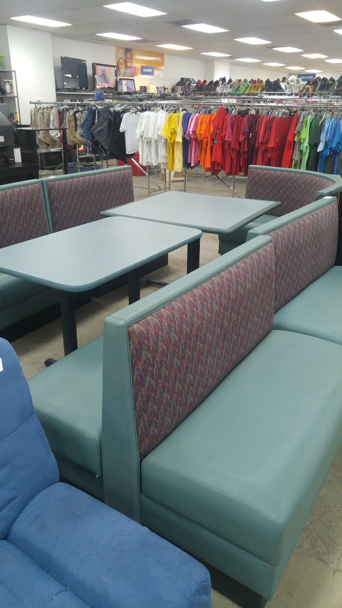 Someone donated an entire pastel TacoBell dining set