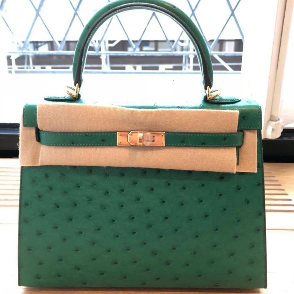 X 上的The French Hunter：「Kelly 25 Vert Vertigo Sellier Ostrich GHW #A #hermes  #birkin #kelly #constance #handbags #luxury  / X